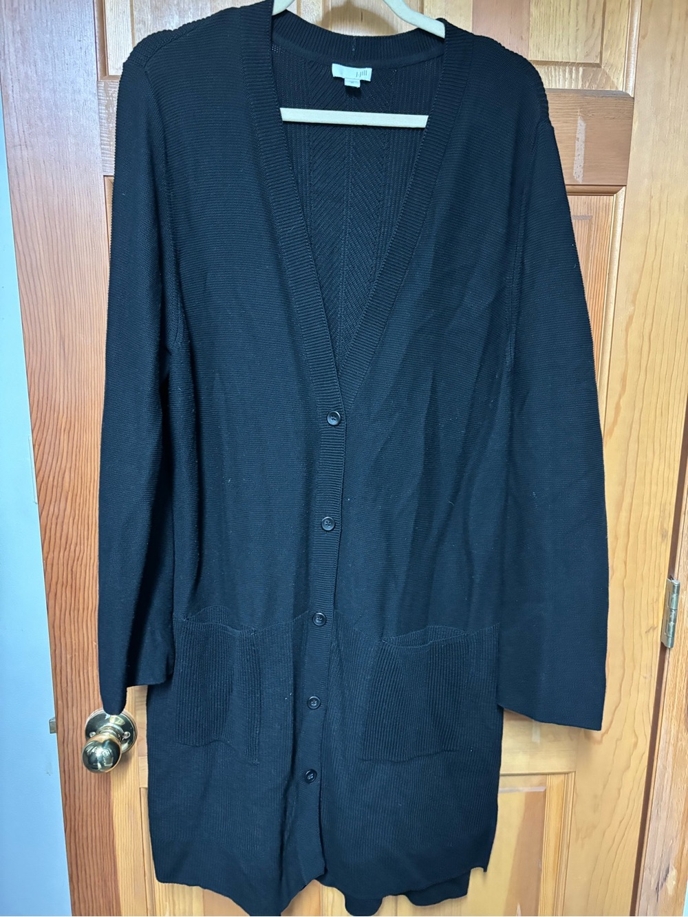 J.jill Black Women's Long Cardigan Sweater - XL